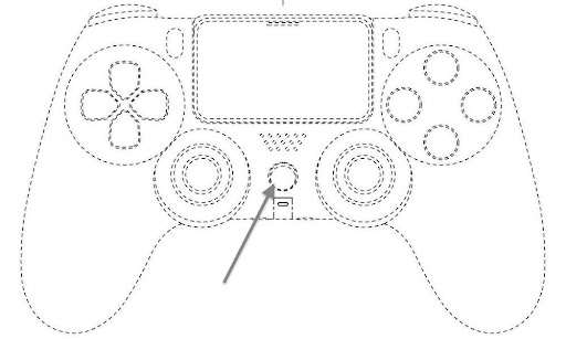 Кнопка включения джойстика и выхода на главный экран на джойстике DualSense PlayStation 5